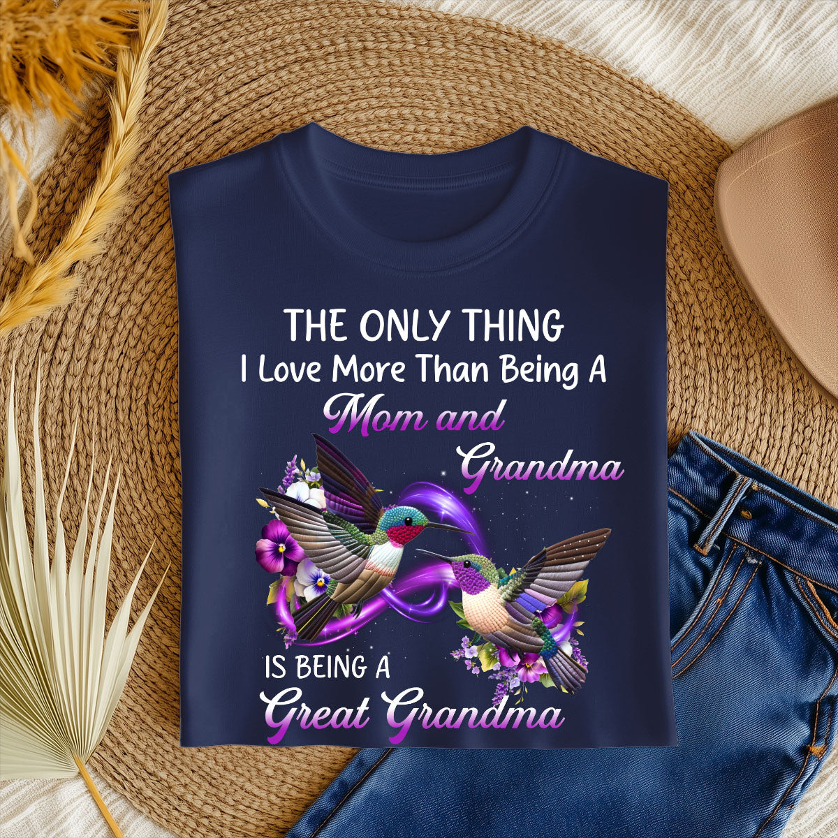 Glintsy Grace – Colorful Hummingbird Love for Great Grandma T-Shirt