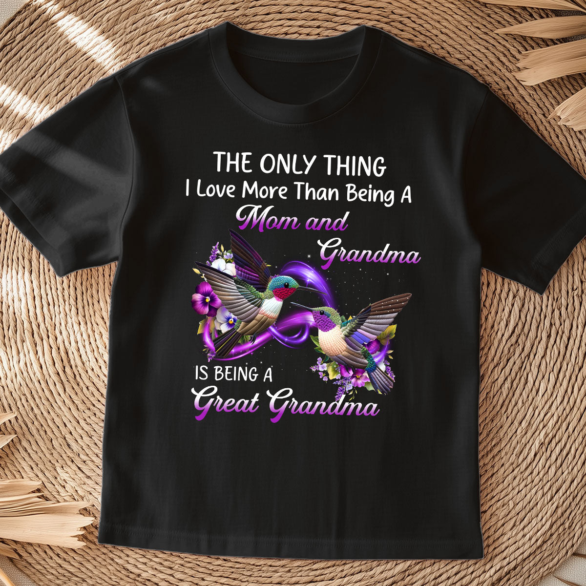 Glintsy Grace – Colorful Hummingbird Love for Great Grandma T-Shirt