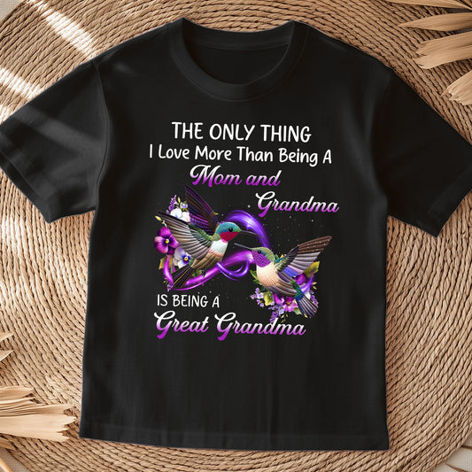 Glintsy Grace – Colorful Hummingbird Love for Great Grandma T-Shirt